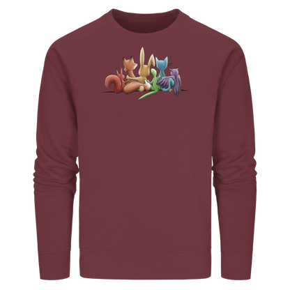 Regenbogen Tiere für Freundschaft, Toleranz und Vielfalt - Organic Basic Unisex Sweatshirt