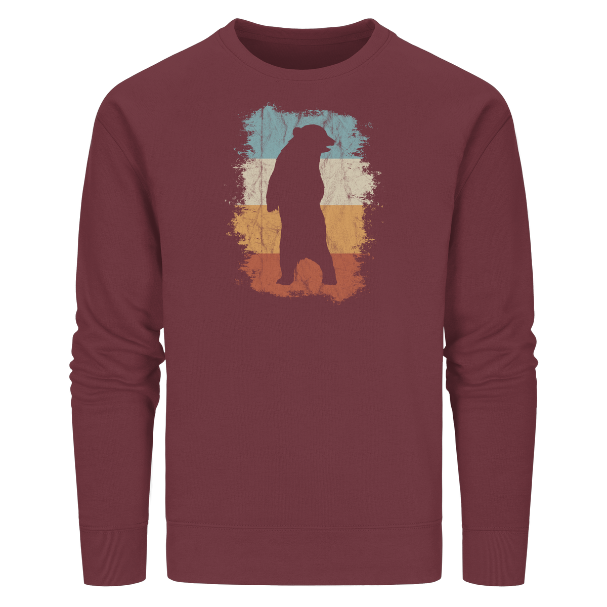 Retro Bären-Silhouette - Organic Basic Unisex Sweatshirt