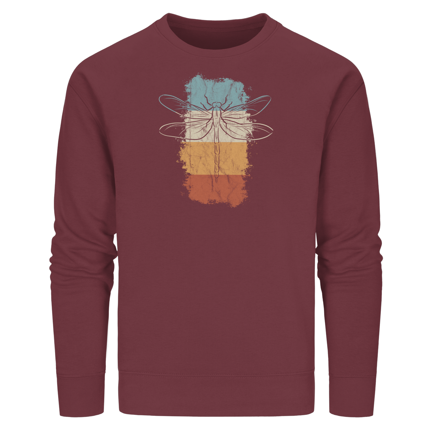 Retro Kunst Libelle | Vintage Dragonfly - Organic Basic Unisex Sweatshirt