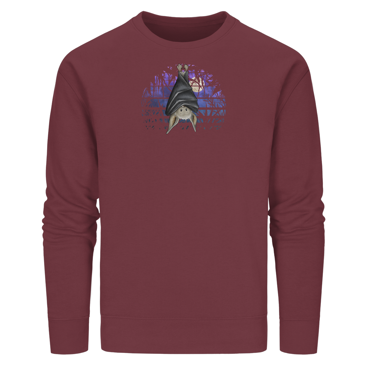 Fledermaus in blauer Nacht - Organic Basic Unisex Sweatshirt