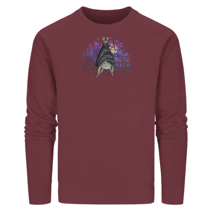 Fledermaus in blauer Nacht - Organic Basic Unisex Sweatshirt