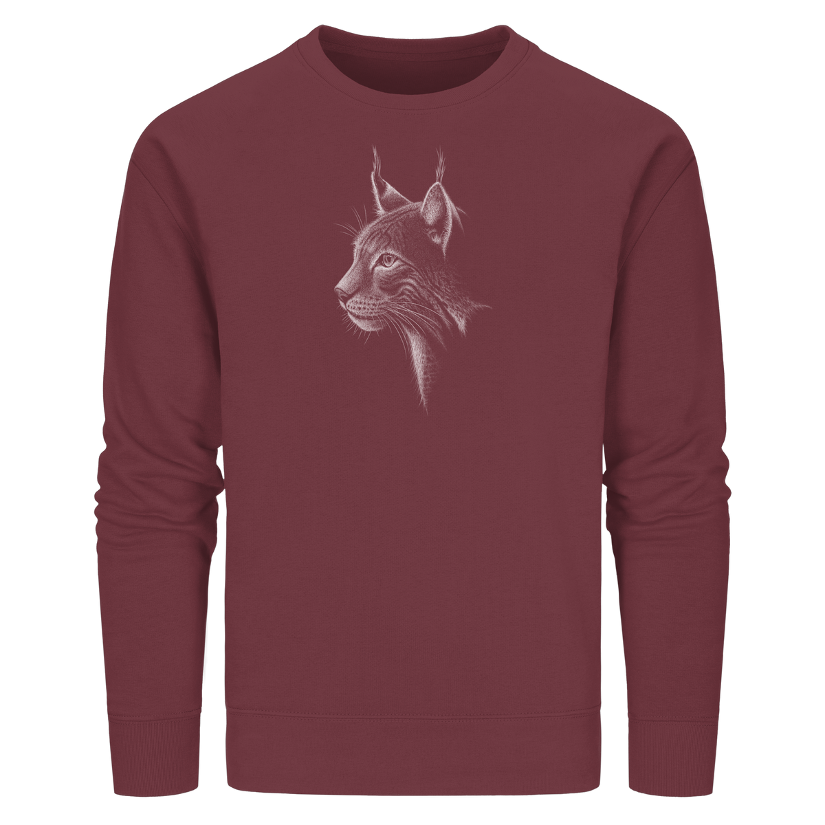 Luchs Kritzelkunst Wildkatze Illustration - Organic Basic Unisex Sweatshirt