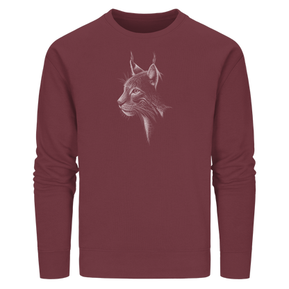 Luchs Kritzelkunst Wildkatze Illustration - Organic Basic Unisex Sweatshirt