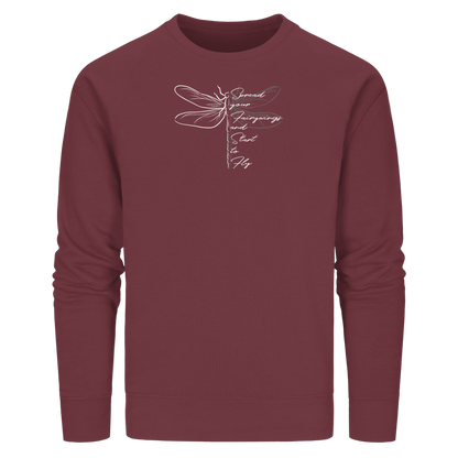 Breite die Flügel aus und flieg los | Libelle - Organic Basic Unisex Sweatshirt