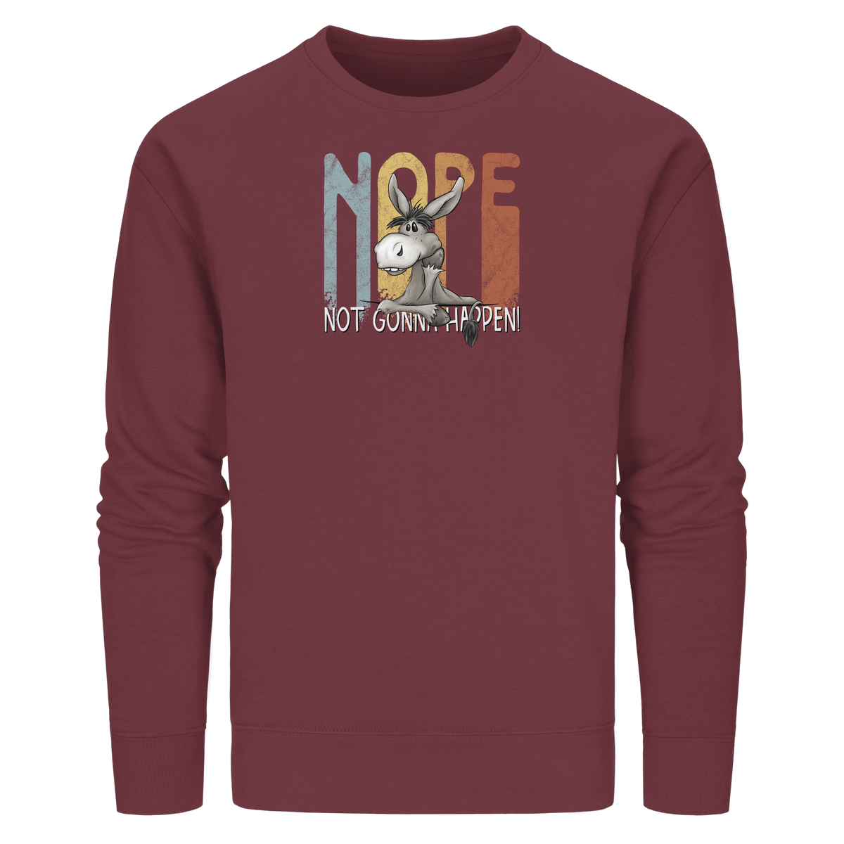 Nope | bockiger Esel - Organic Basic Unisex Sweatshirt