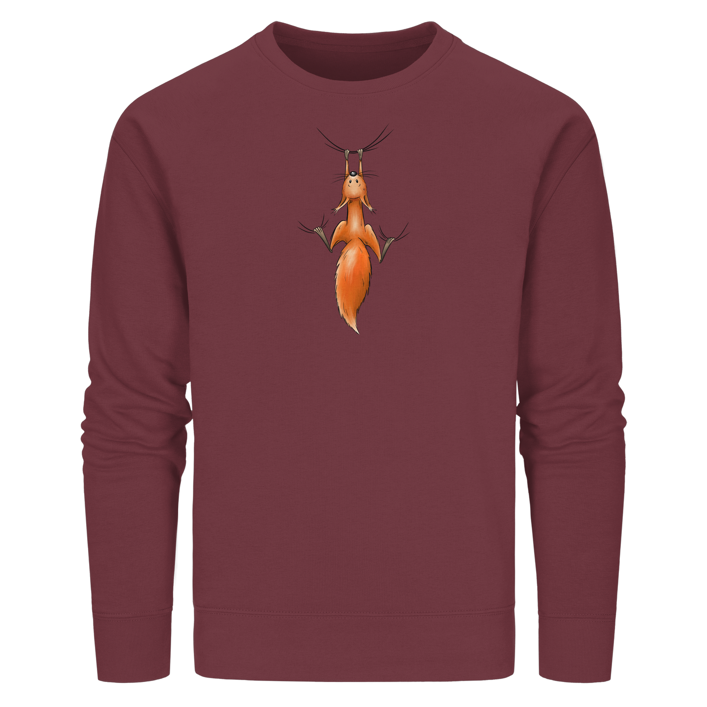 Rotes Eichhörnchen hängt ab - Organic Basic Unisex Sweatshirt