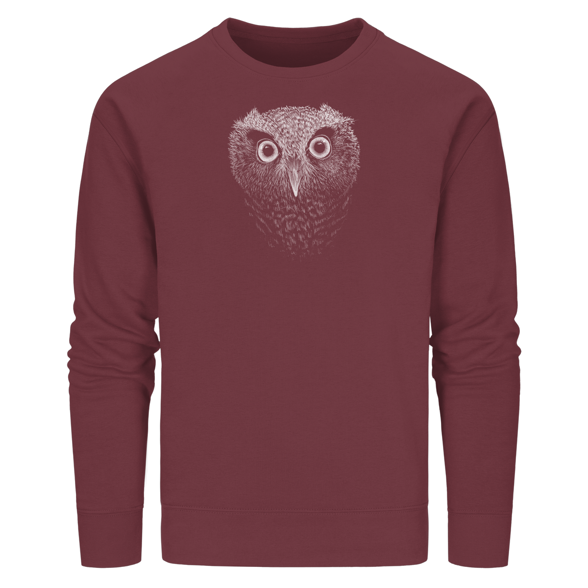 Eule Kritzelkunst Illustration - Organic Basic Unisex Sweatshirt