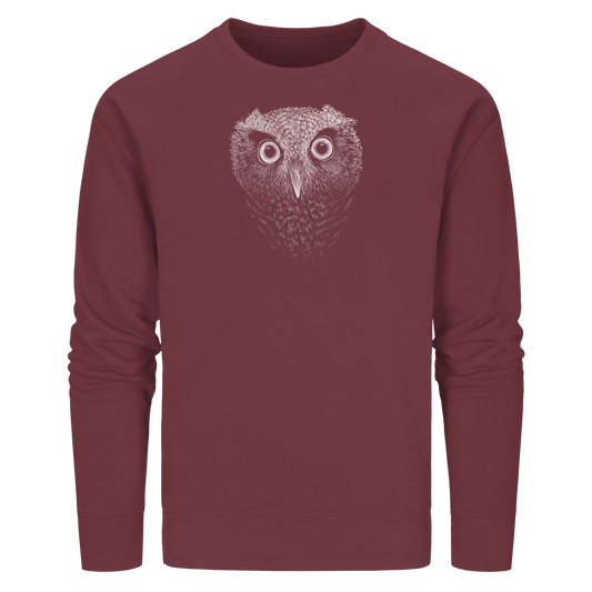 Eule Kritzelkunst Illustration - Organic Basic Unisex Sweatshirt