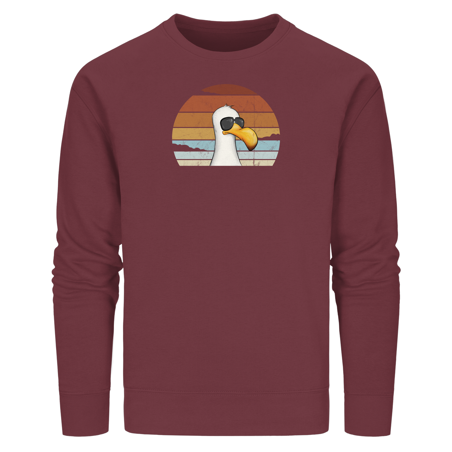 Cool lässige Retro Möwe - Organic Basic Unisex Sweatshirt