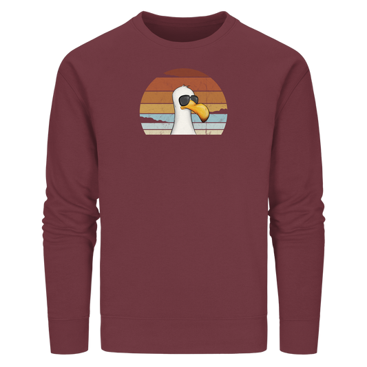Cool lässige Retro Möwe - Organic Basic Unisex Sweatshirt