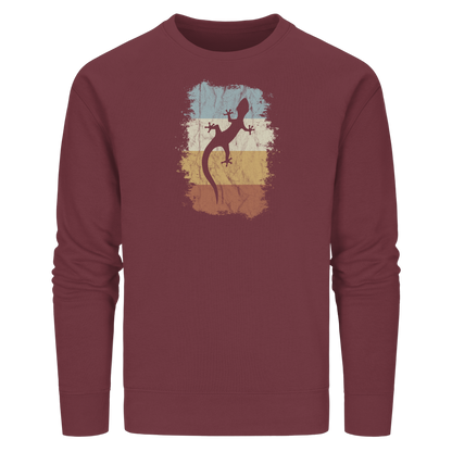 Retro Gecko Salamander Silhouette - Organic Basic Unisex Sweatshirt