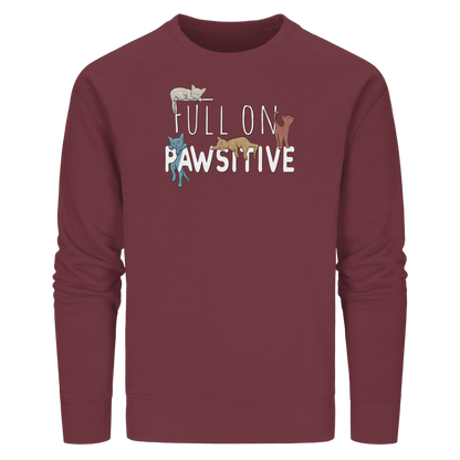 Full On Pawsitive! Gechillte Katzen - Organic Basic Unisex Sweatshirt