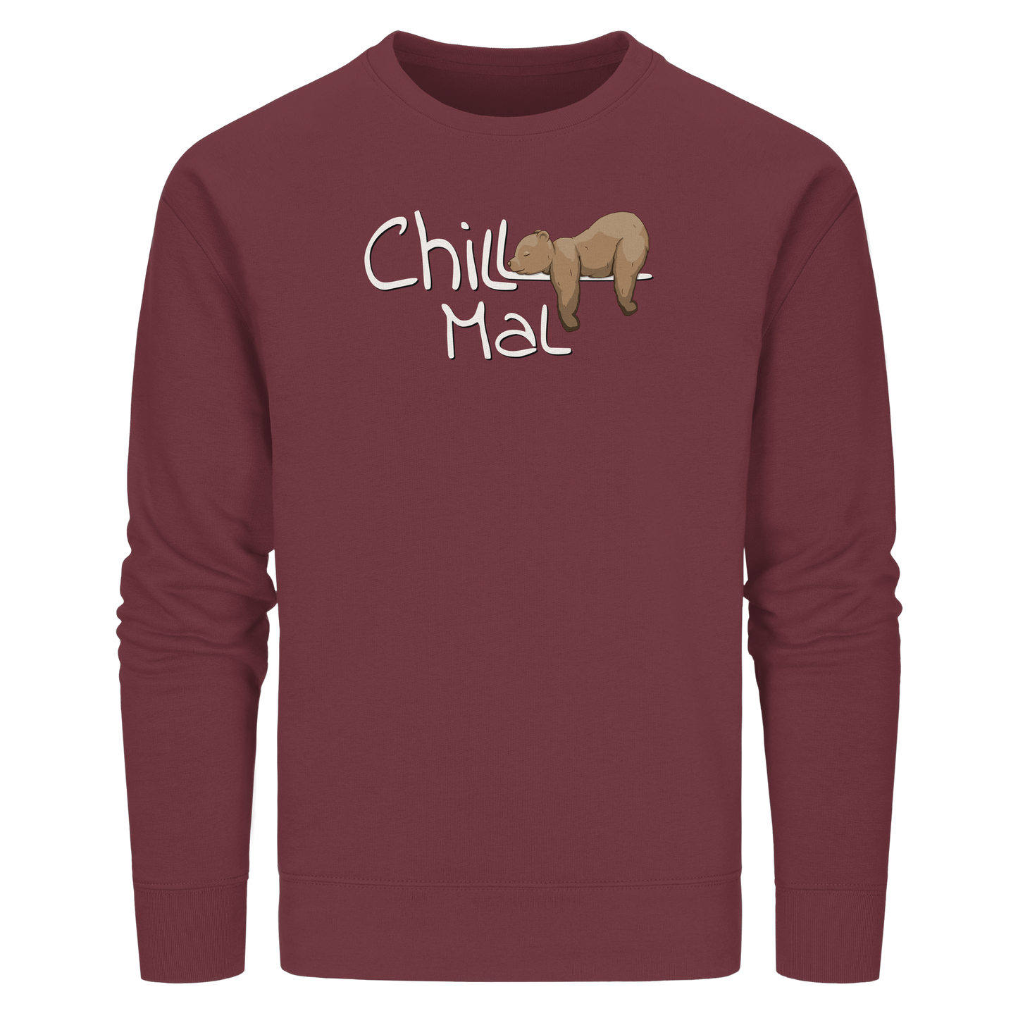 Chill Mal schläfriger Braunbär - Organic Basic Unisex Sweatshirt