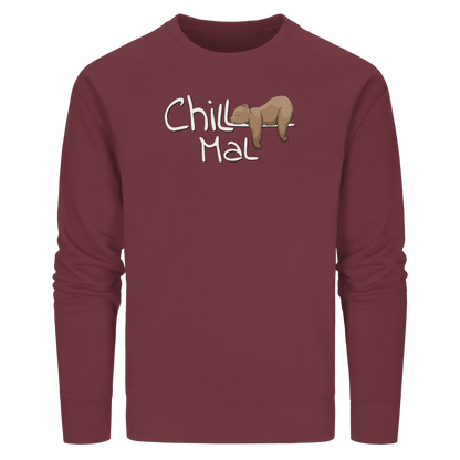 Chill Mal schläfriger Braunbär - Organic Basic Unisex Sweatshirt
