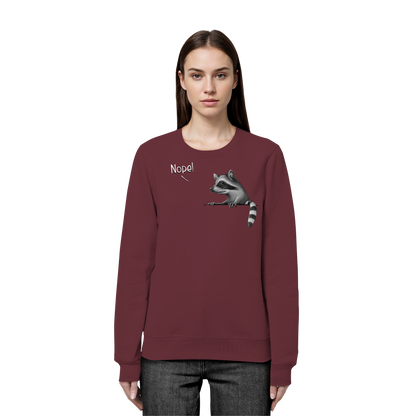 Nope! Frecher verwegener Waschbär - Organic Basic Unisex Sweatshirt