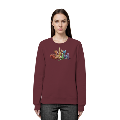Regenbogen Tiere für Freundschaft, Toleranz und Vielfalt - Organic Basic Unisex Sweatshirt