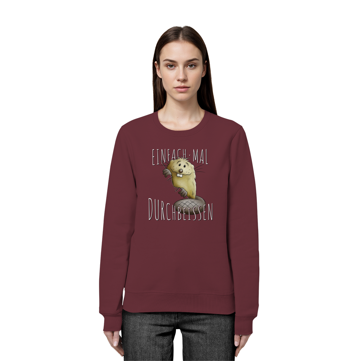 Einfach mal Durchbeissen Biber - Organic Basic Unisex Sweatshirt