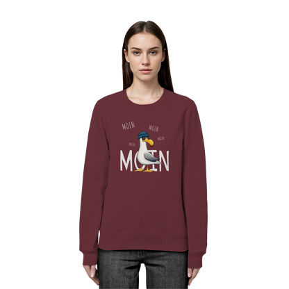 Moin Moin Lässige Hipster Möwe  - Organic Basic Unisex Sweatshirt