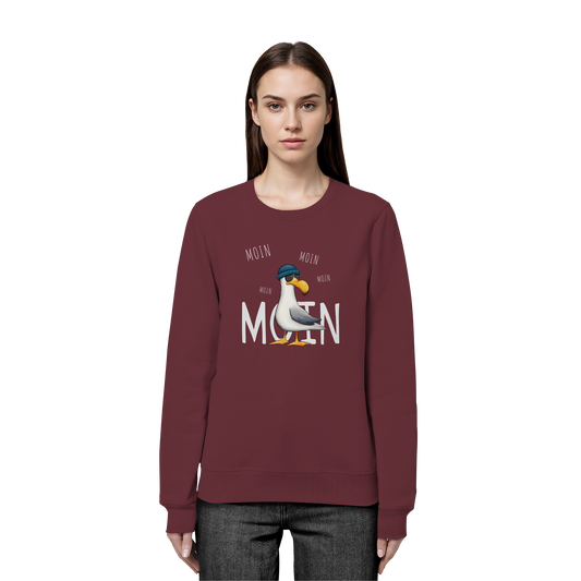 Moin Moin Lässige Hipster Möwe  - Organic Basic Unisex Sweatshirt