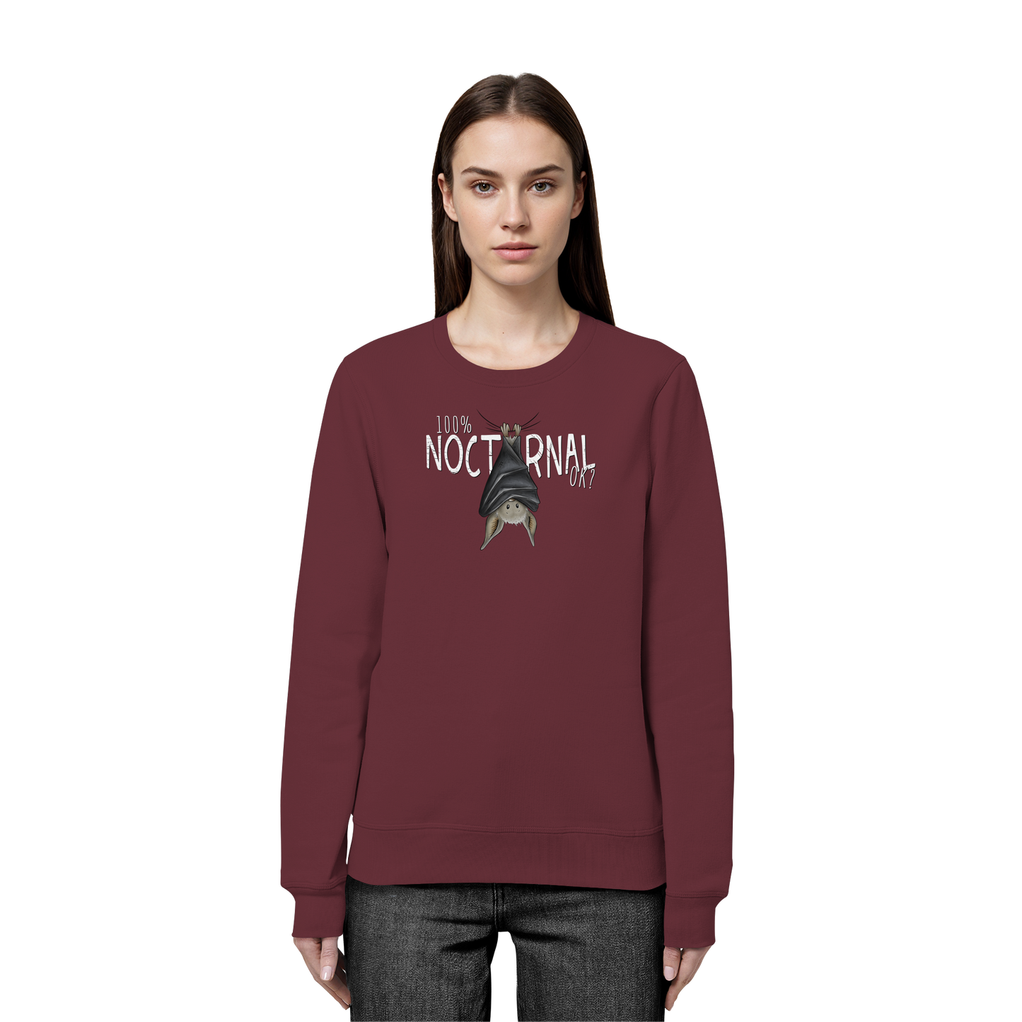 100% nachtaktive Fledermaus - Organic Basic Unisex Sweatshirt
