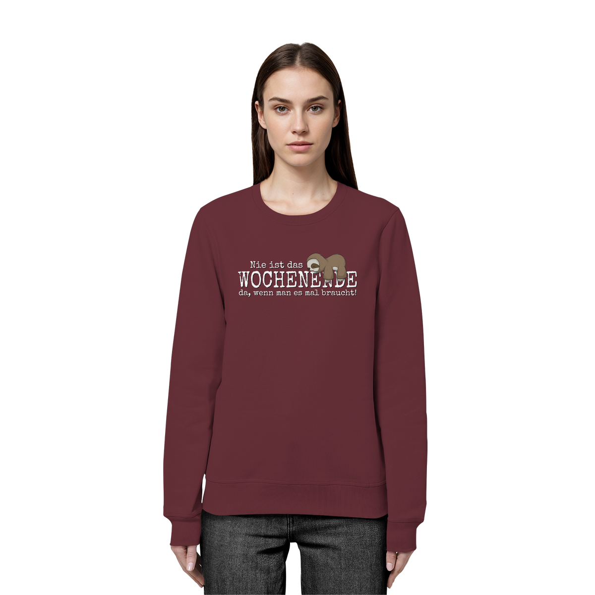 Kawaii Faultier Wochenende - Organic Basic Unisex Sweatshirt