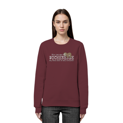 Kawaii Faultier Wochenende - Organic Basic Unisex Sweatshirt