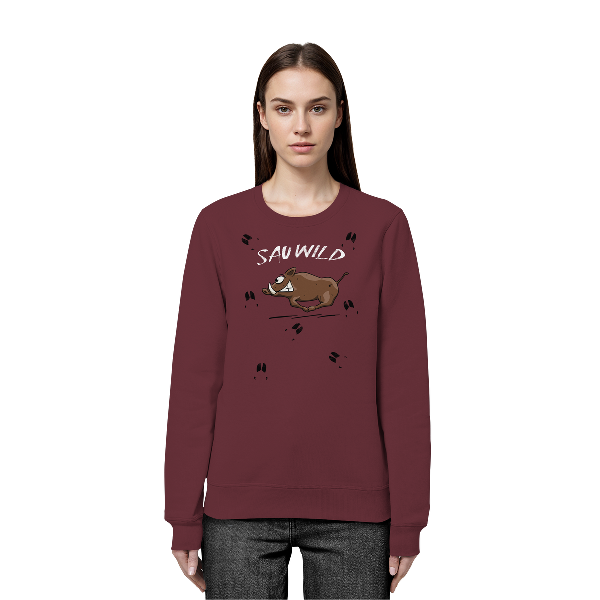 Sauwild wilde Sau | Wildschwein Keiler - Organic Basic Unisex Sweatshirt