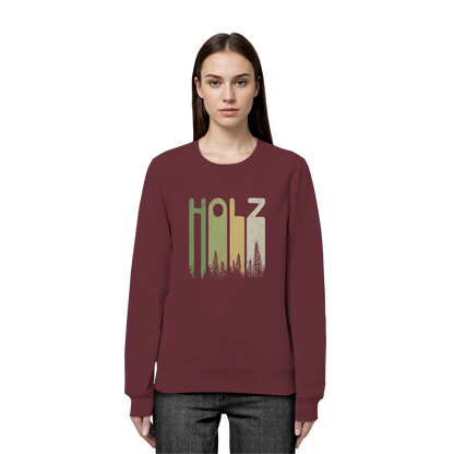 Holz Retro Wald Schriftzug - Organic Basic Unisex Sweatshirt