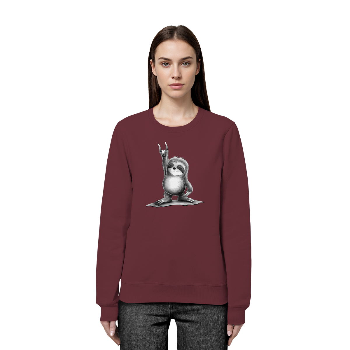 Rock On Party Faultier - Organic Basic Unisex Sweatshirt