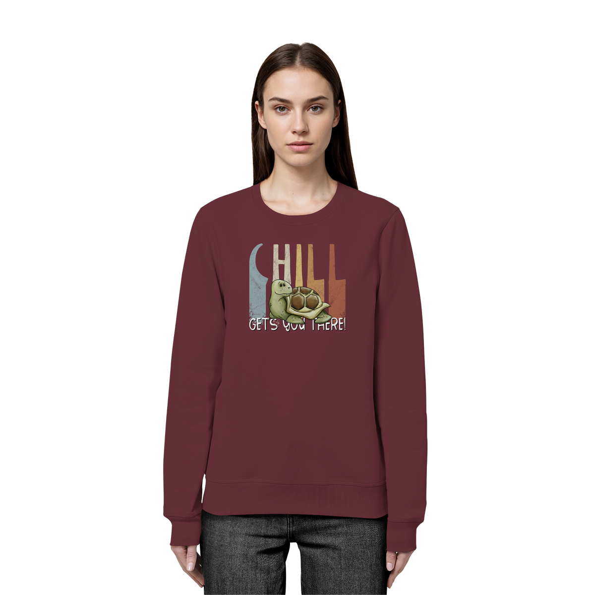 Gechillt gemütliche Schildkröte - Organic Basic Unisex Sweatshirt