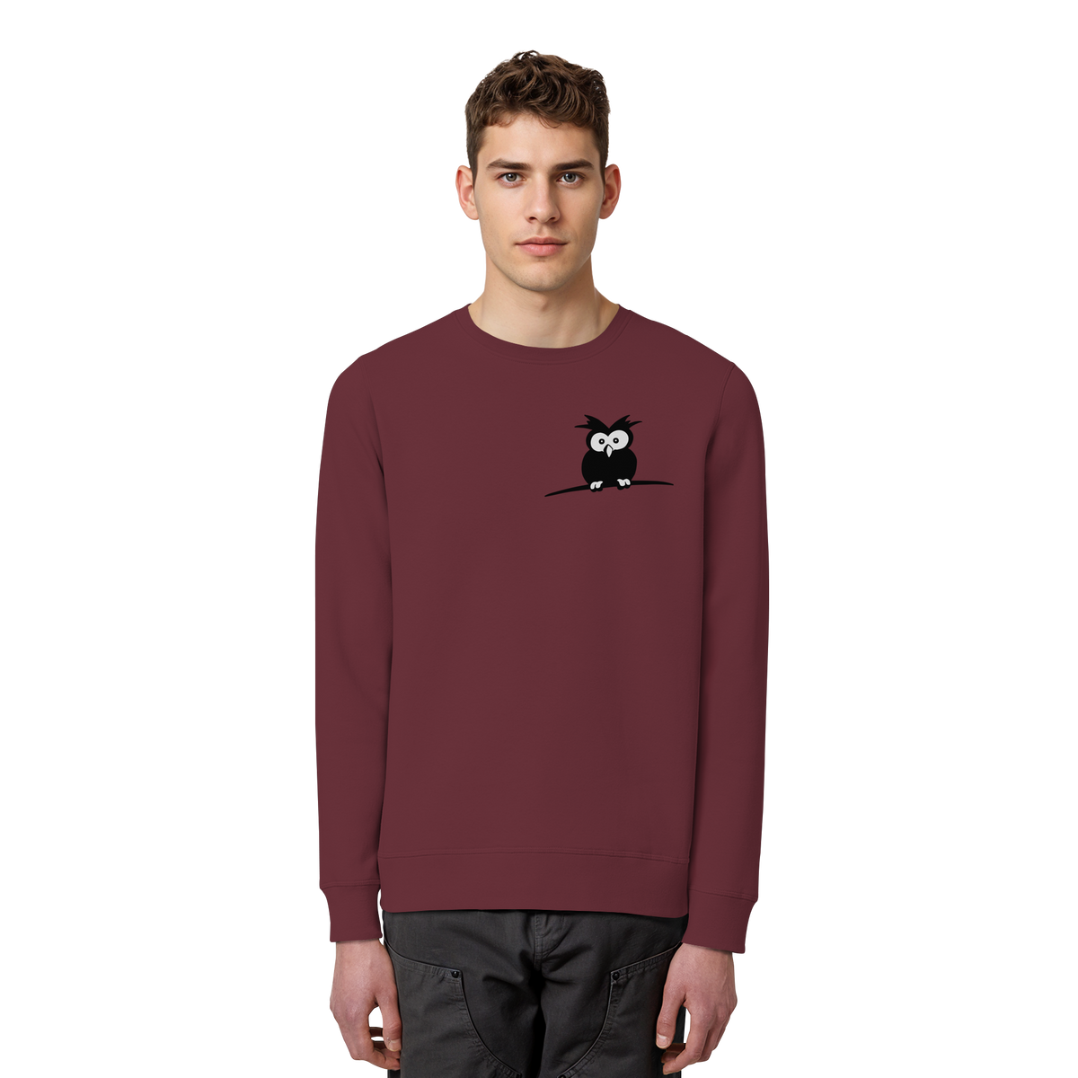 Kleine struppige Eule - Organic Basic Unisex Sweatshirt