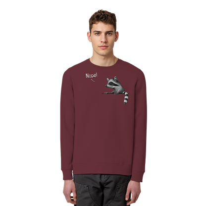 Nope! Frecher verwegener Waschbär - Organic Basic Unisex Sweatshirt