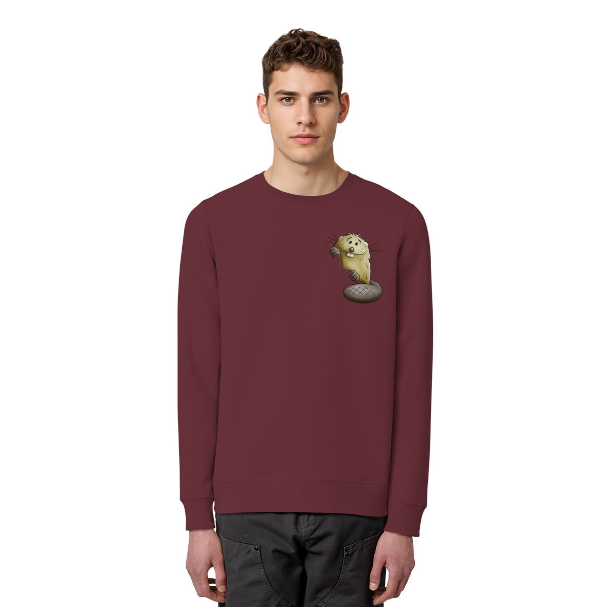 Lustiger frecher Biber - Organic Basic Unisex Sweatshirt