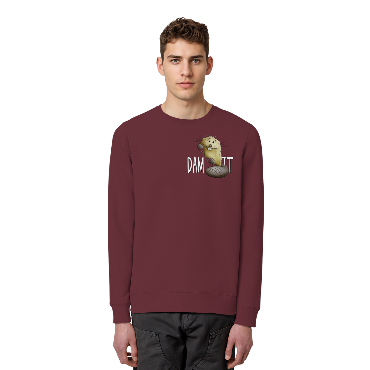Dam It Verdammt Lustiger Biber - Organic Basic Unisex Sweatshirt