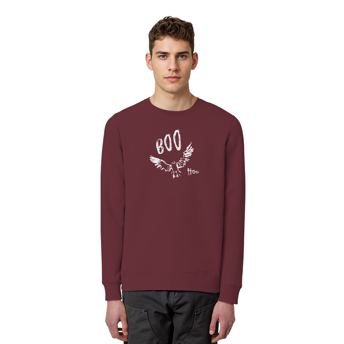 Boo Hoo! Fliegende Eule  - Organic Basic Unisex Sweatshirt