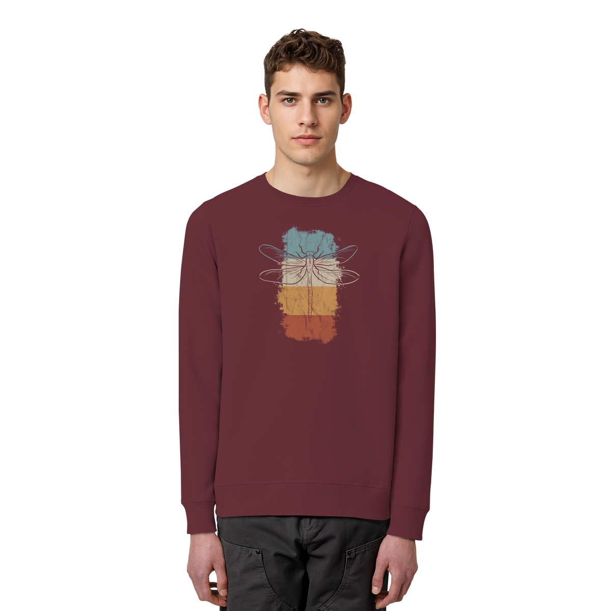 Retro Kunst Libelle | Vintage Dragonfly - Organic Basic Unisex Sweatshirt