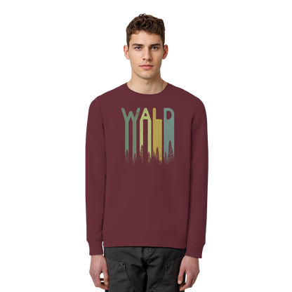 Wald Retro Forst Schriftzug - Organic Basic Unisex Sweatshirt