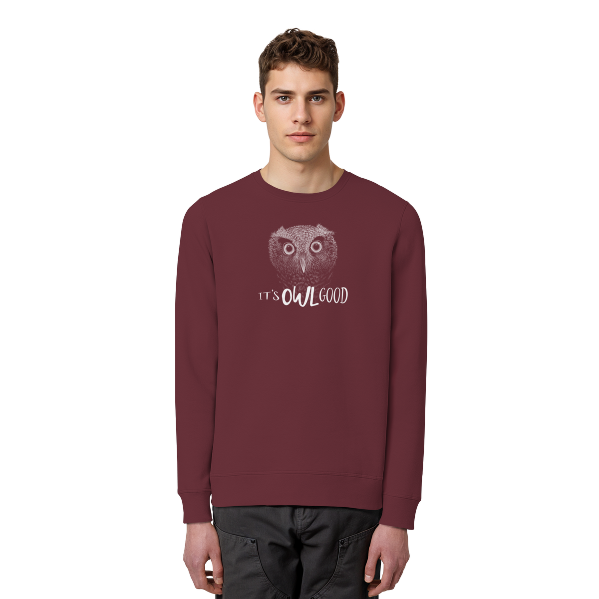 OWL Good | Kritzel-Kunst-Eule - Organic Basic Unisex Sweatshirt