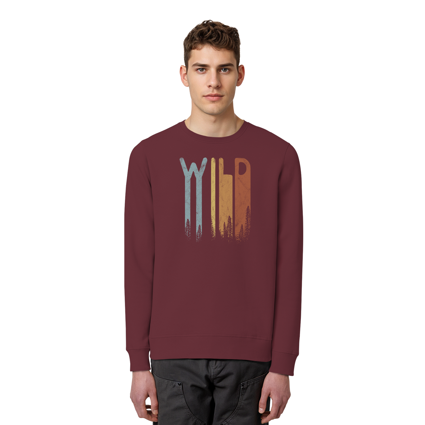 Wild Retro Schriftzug - Organic Basic Unisex Sweatshirt