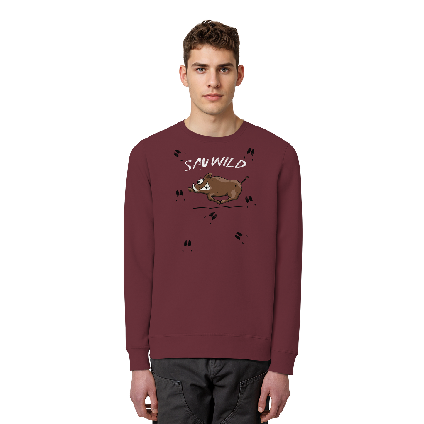 Sauwild wilde Sau | Wildschwein Keiler - Organic Basic Unisex Sweatshirt