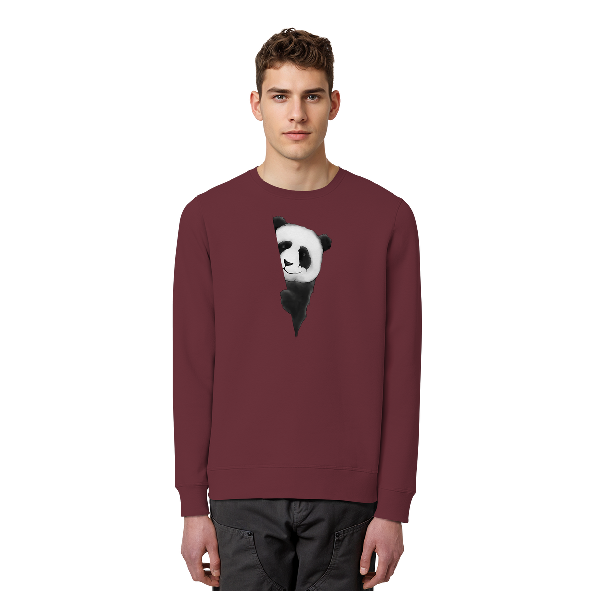 Panda Bär Illustration - Organic Basic Unisex Sweatshirt