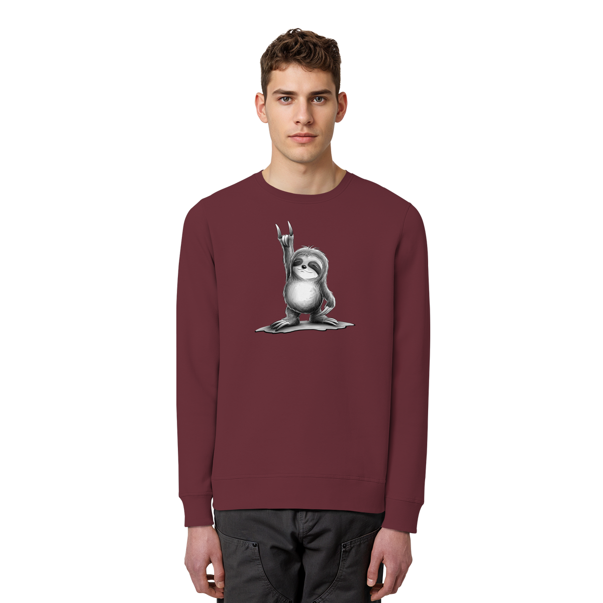 Rock On Party Faultier - Organic Basic Unisex Sweatshirt