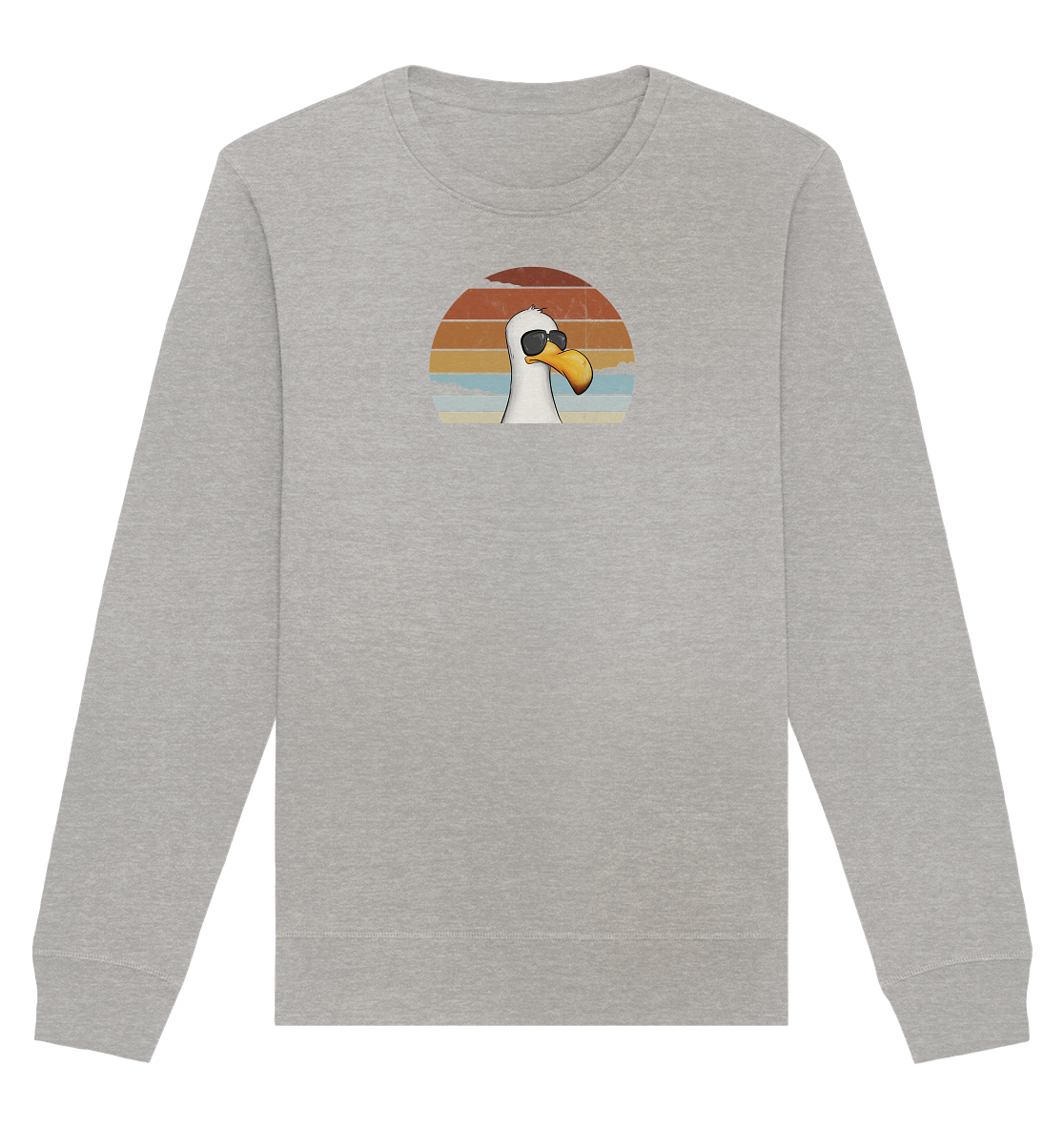 Cool lässige Retro Möwe - Organic Basic Unisex Sweatshirt
