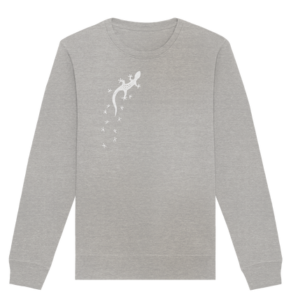 Gecko Eidechse Silhouette hell - Organic Basic Unisex Sweatshirt