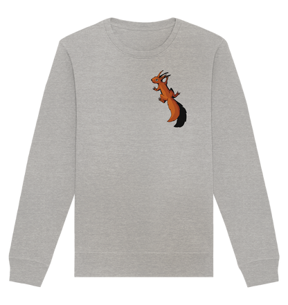 Süßes Eichhörnchen klettert - Organic Basic Unisex Sweatshirt