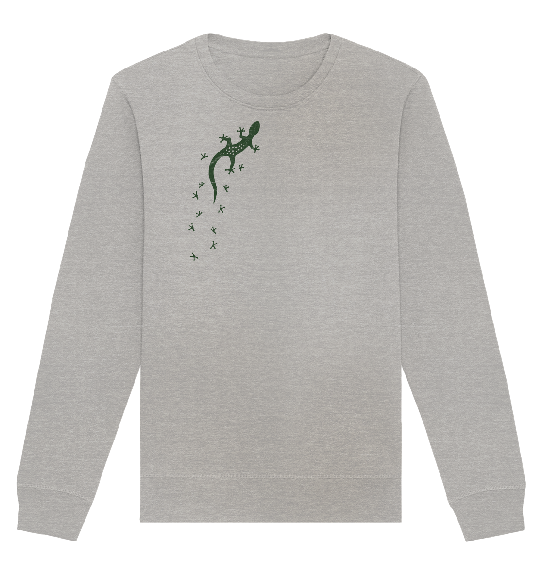 Gecko Eidechse Silhouette dunkel - Organic Basic Unisex Sweatshirt