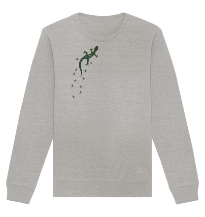 Gecko Eidechse Silhouette dunkel - Organic Basic Unisex Sweatshirt