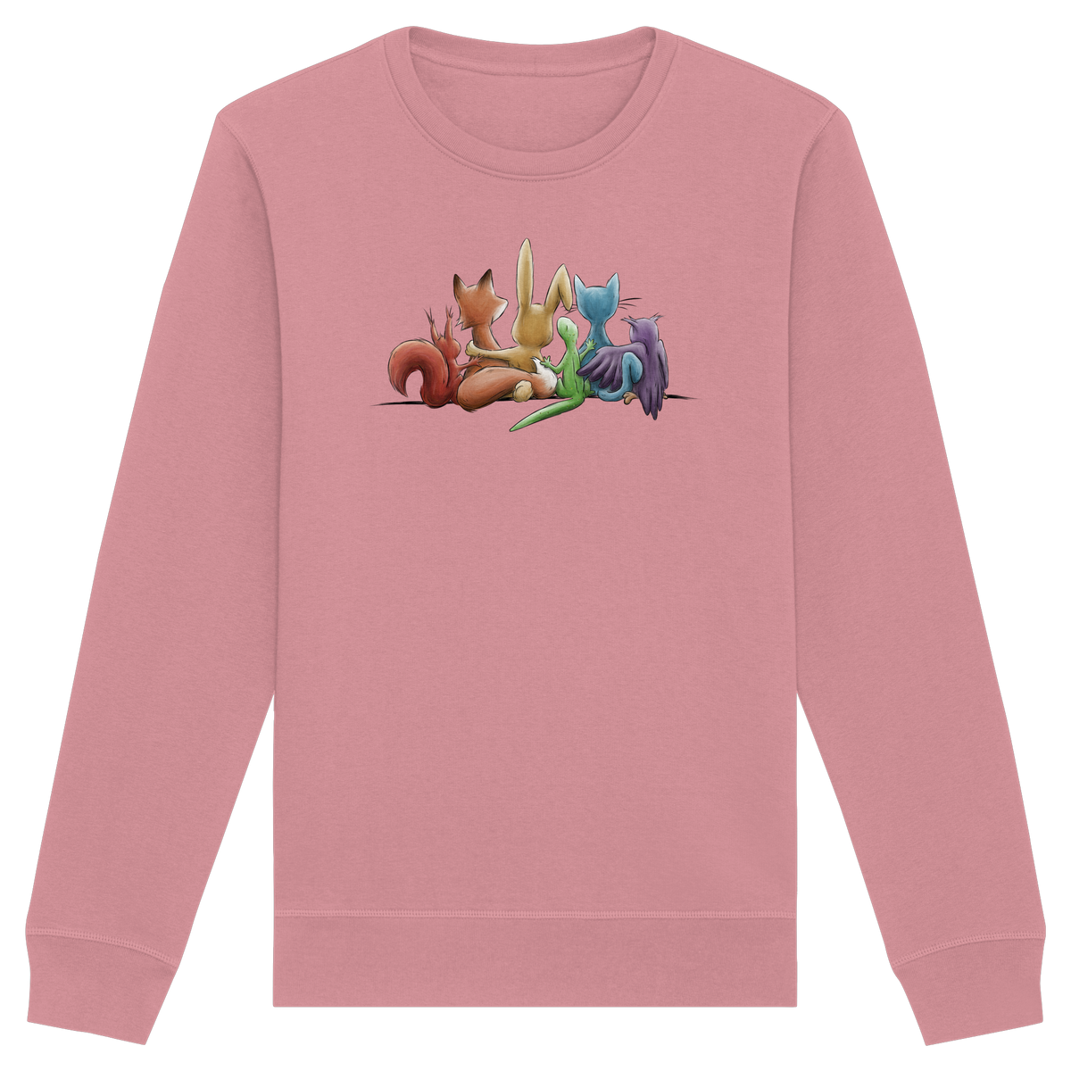 Regenbogen Tiere für Freundschaft, Toleranz und Vielfalt - Organic Basic Unisex Sweatshirt