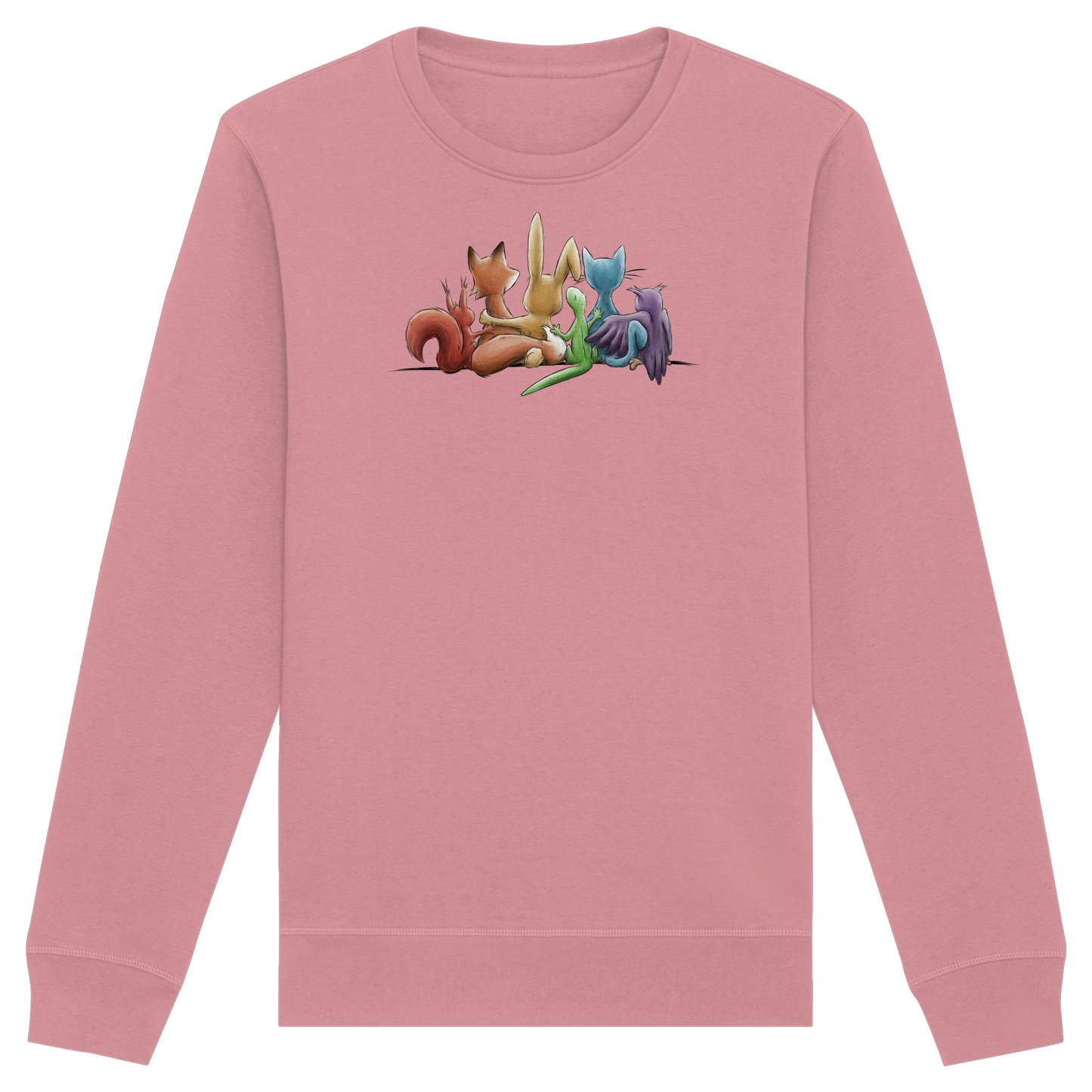 Regenbogen Tiere für Freundschaft, Toleranz und Vielfalt - Organic Basic Unisex Sweatshirt