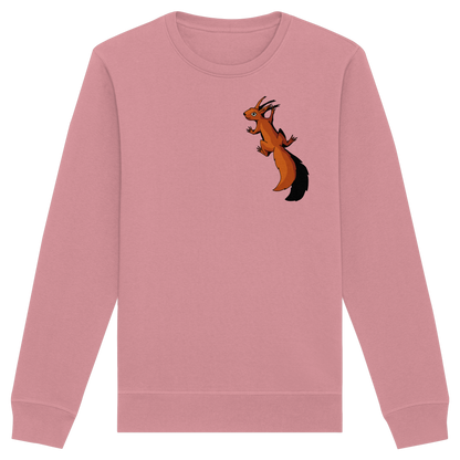 Süßes Eichhörnchen klettert - Organic Basic Unisex Sweatshirt